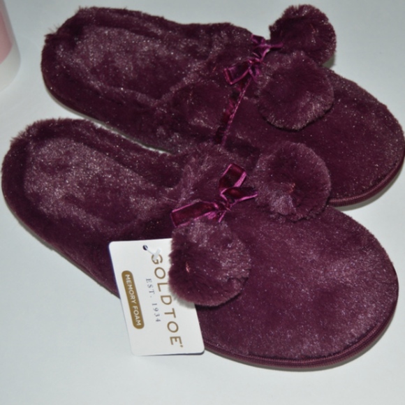 Gold Toe Shoes - Maroon Comfy Slippers